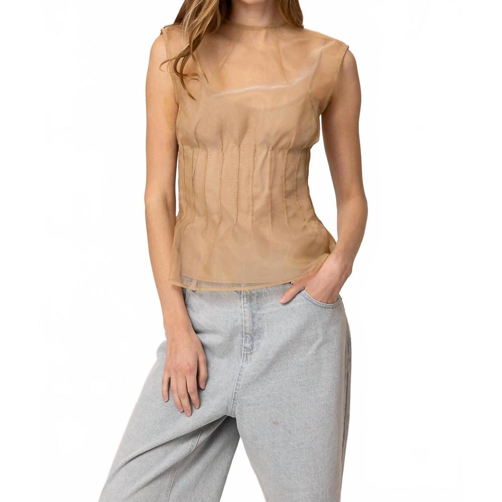 NEW LINE AND DOT elfreda sleeveless top in nude